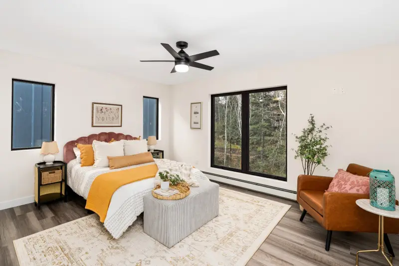 Bedroom in a completed London East twin home
