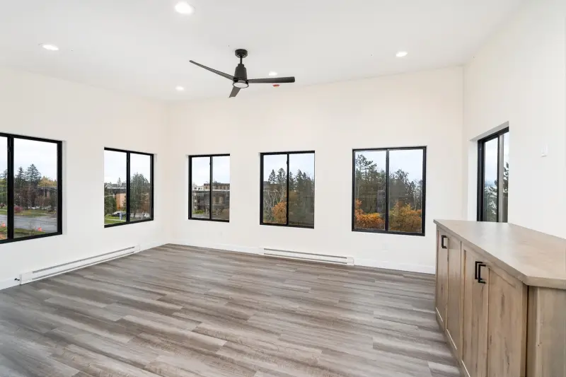 Rooftop room in a completed London East twin home